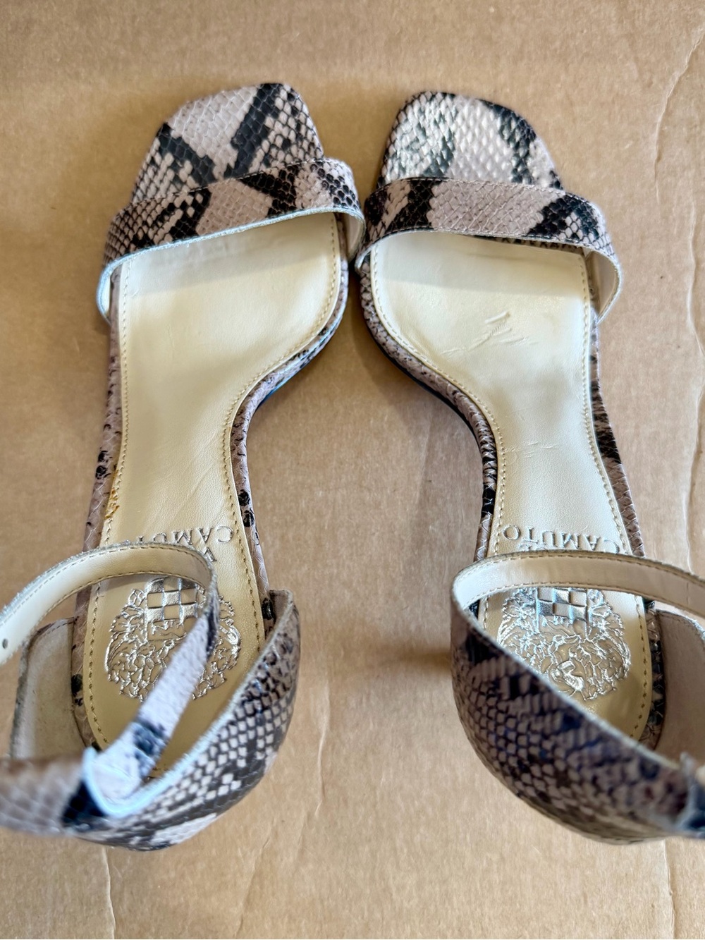 Vince Camuto Snakeskin Print Stiletto Heels Size 8